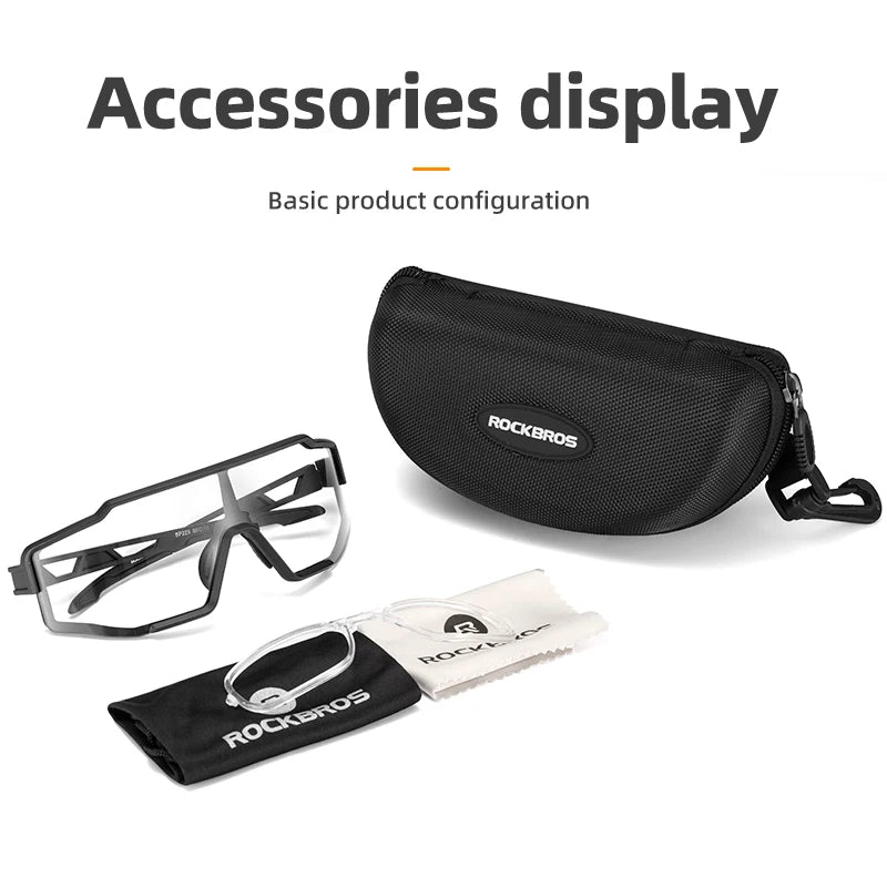 Rockbros Photochromic Polarized Cycling Sunglasses UV Protection Sport Eyewear