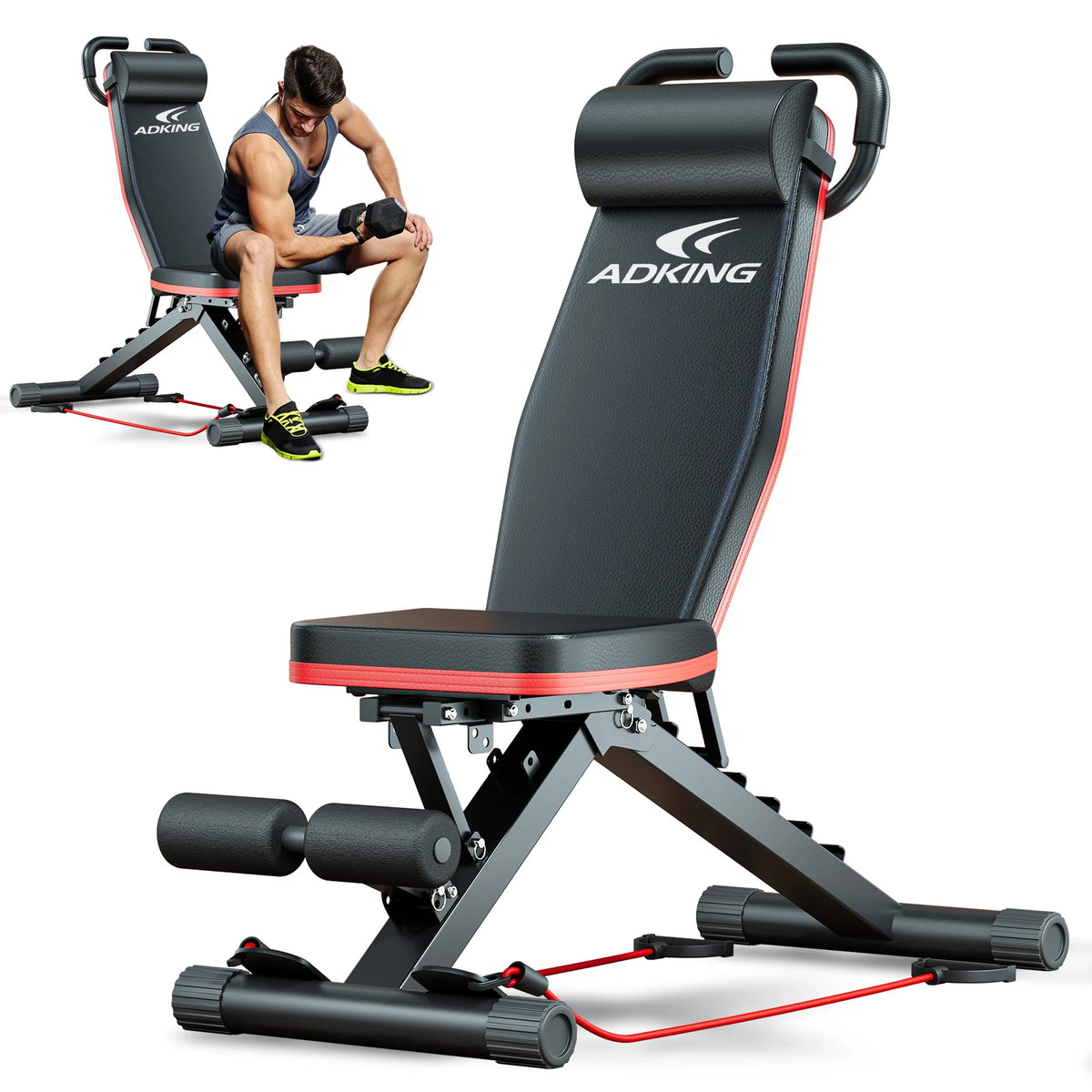 Adjustable Foldable Dumbbell Weight Bench For Full Body Workout