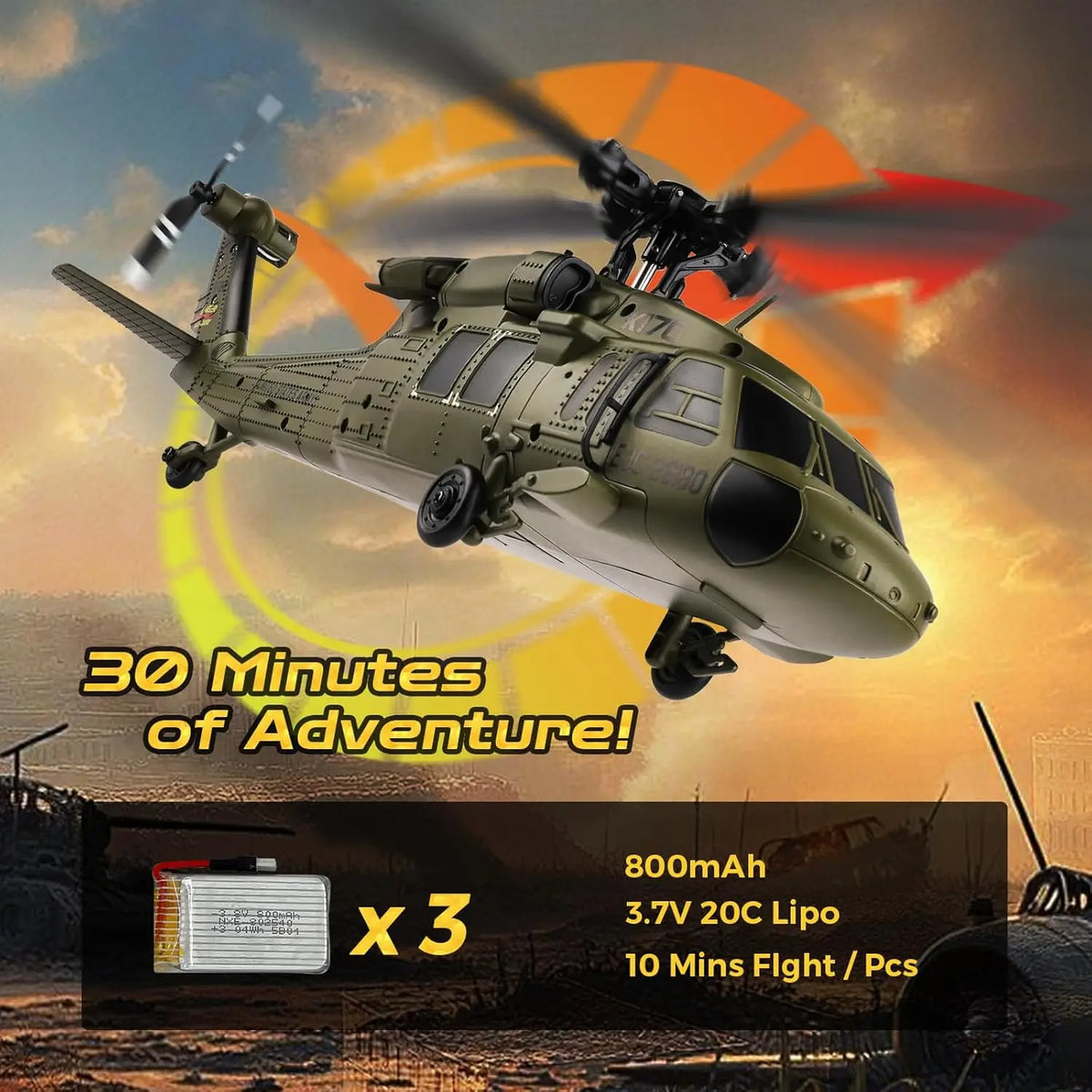 WLtoys K170 Brushless RC Helicopter With 6 Axis Gyroscope
