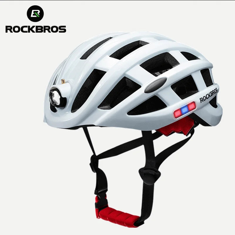 Rockbros Ultralight LED Cycling Helmet With Bright Front Light