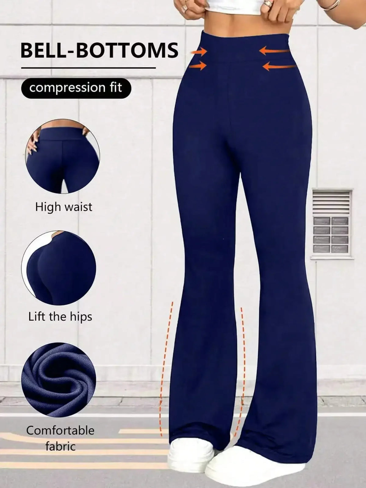 High Waist Flare Yoga Pants Wide Leg Casual Women Leggings
