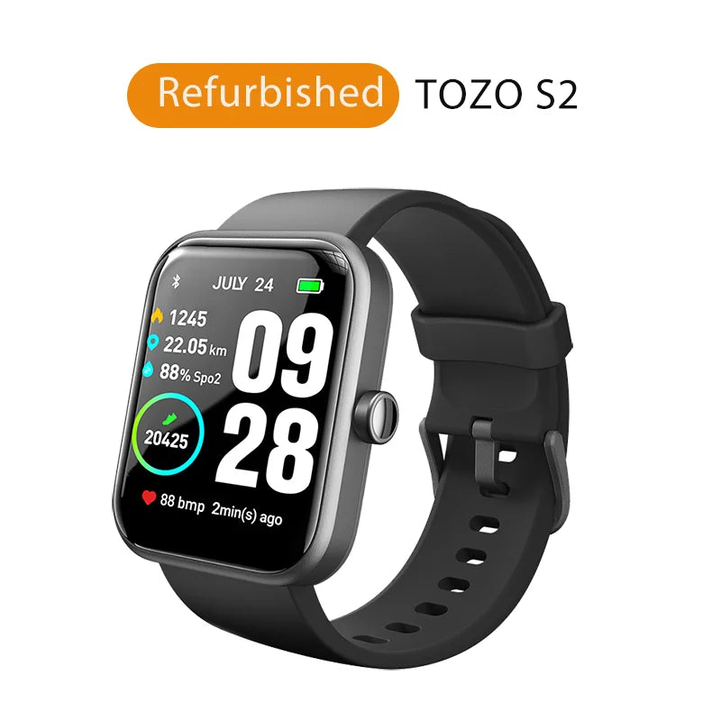 TOZO S2 Smartwatch Alexa Built In 5ATM Waterproof Fitness Tracker