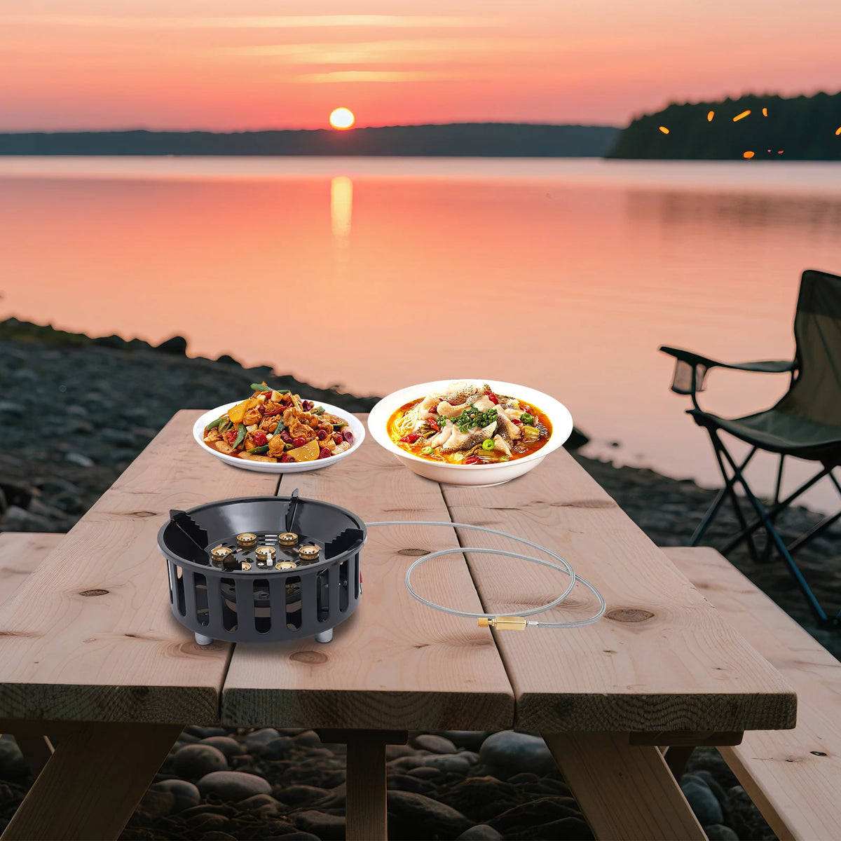 Portable Butane Propane Gas Camping Stove With Electronic Ignition