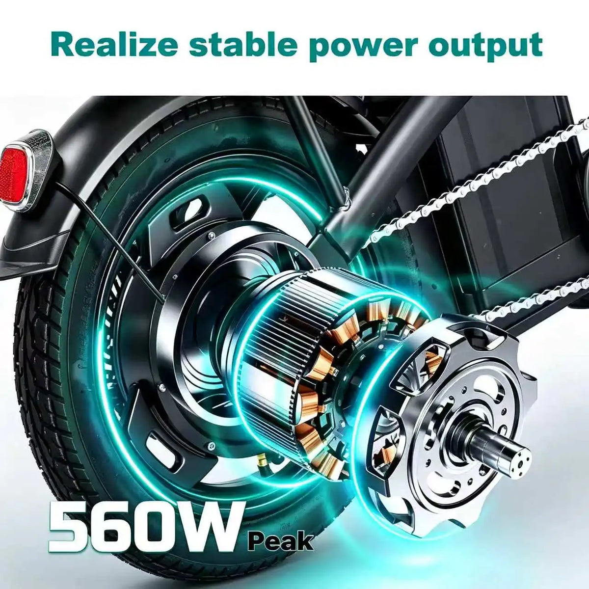 Hezzo T5 Foldable Electric Bike 750W Peak Power Dual Brakes