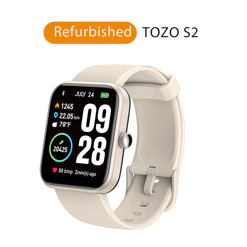 TOZO S2 Smartwatch Alexa Built In 5ATM Waterproof Fitness Tracker