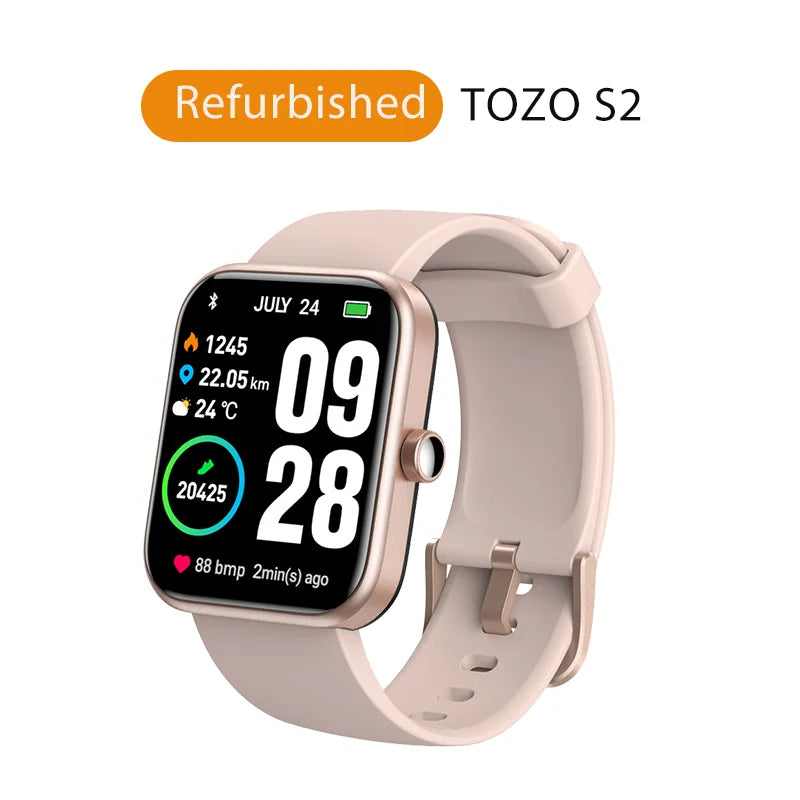 TOZO S2 Smartwatch Alexa Built In 5ATM Waterproof Fitness Tracker