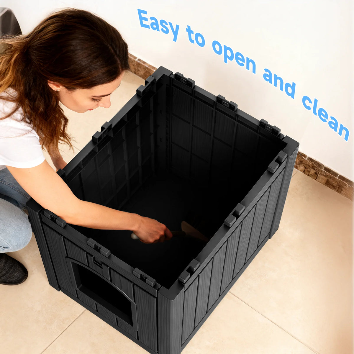 Waterproof Indoor Outdoor Pet Kennel Cat House End Table