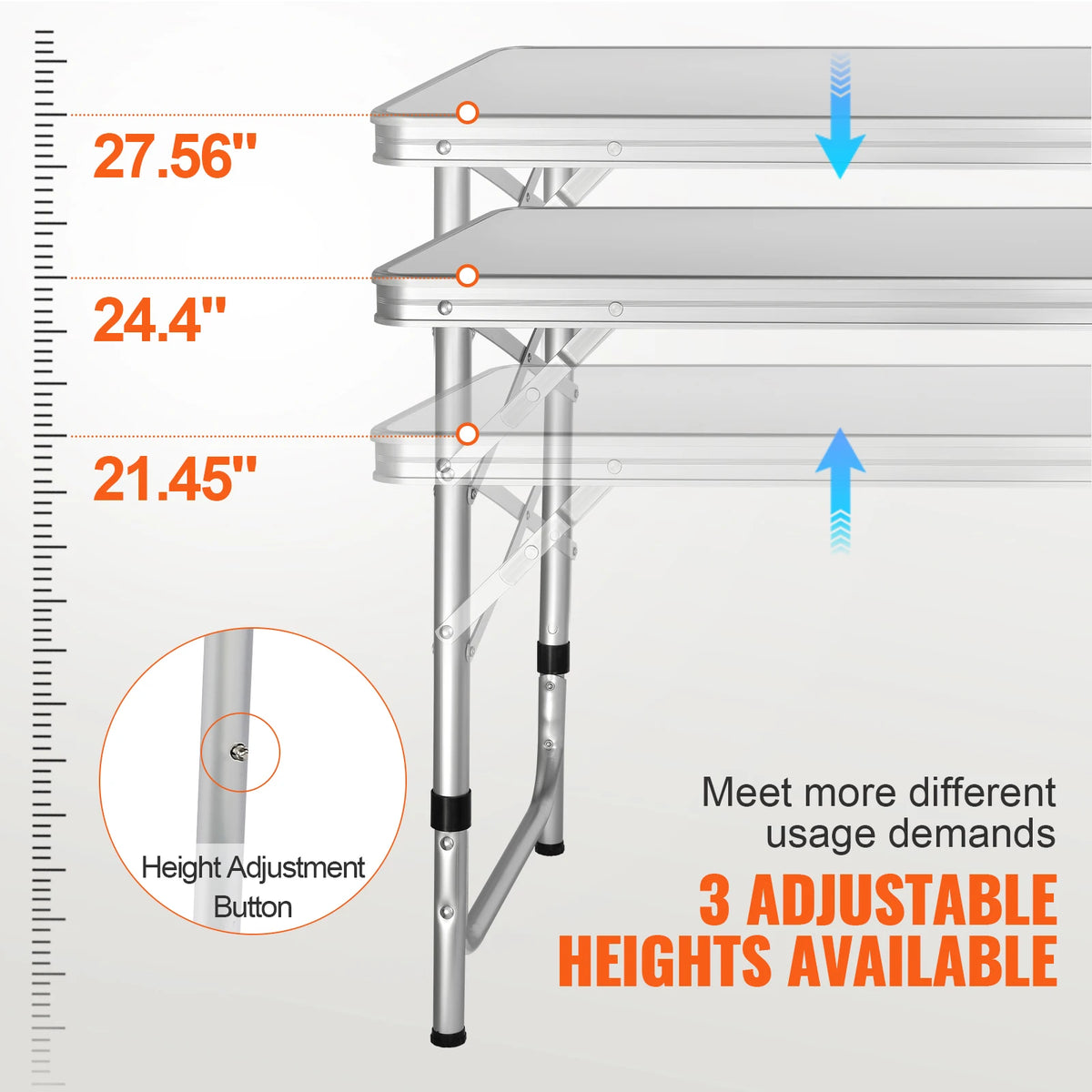 SucceBuy Portable Quick Setup Folding Camping Kitchen Table