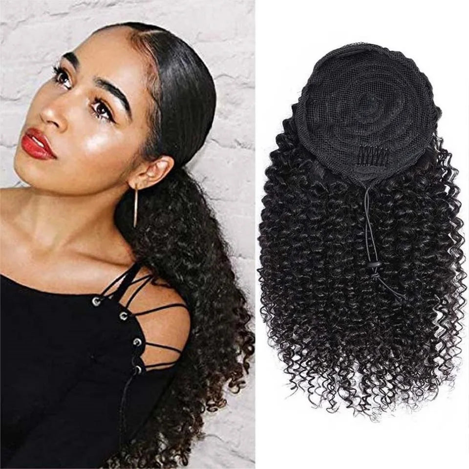 Baierte Clip In Drawstring Ponytail Human Hair Extensions