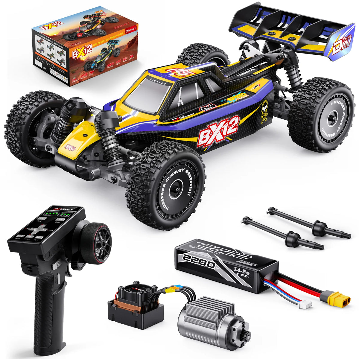 Dikavey Brushless 4X4 High Speed Remote Control Racing Car