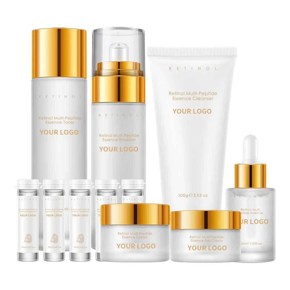 Retinol Multi Peptide Skincare Set For Hydrating Facial Care