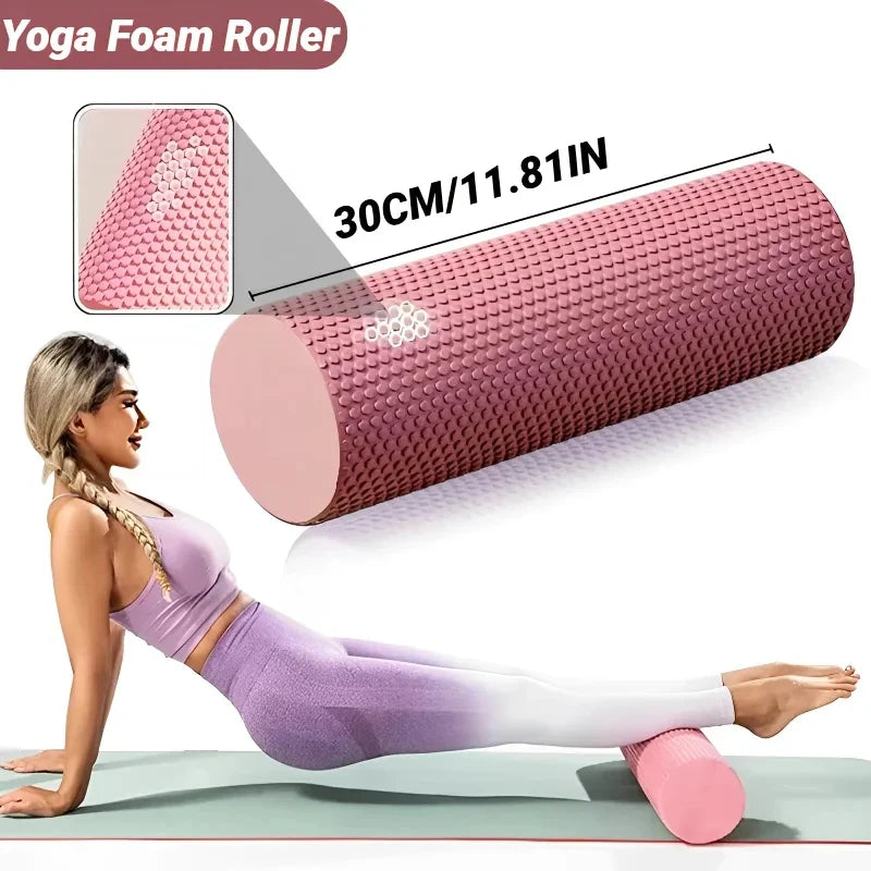 Hexagonal EVA Foam Yoga Roller With 3D Floating Massage Nodes