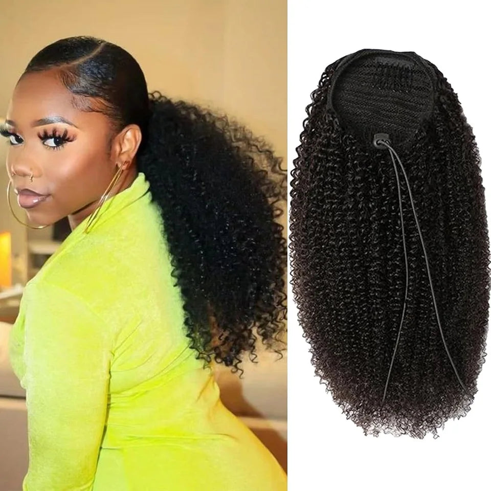 Baierte Clip In Drawstring Ponytail Human Hair Extensions