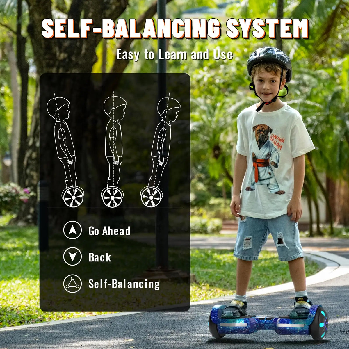 Simate All Terrain Self Balancing Electric Scooter With Bluetooth