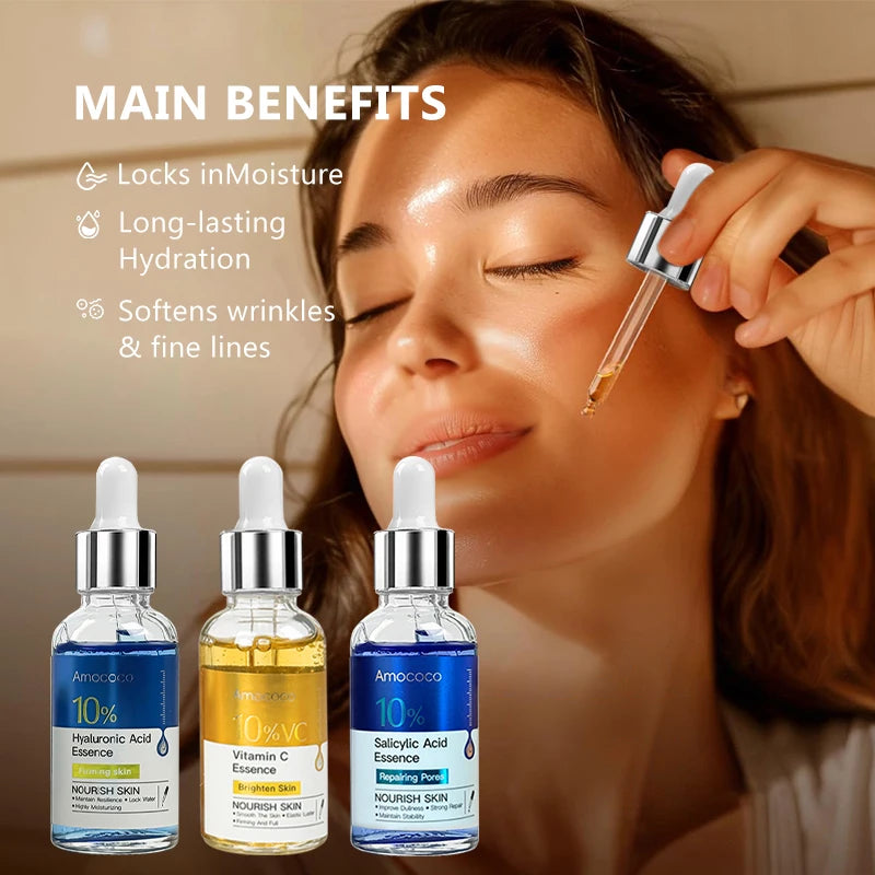 Amococo Vitamin C And Hyaluronic Acid Brightening Facial Serum