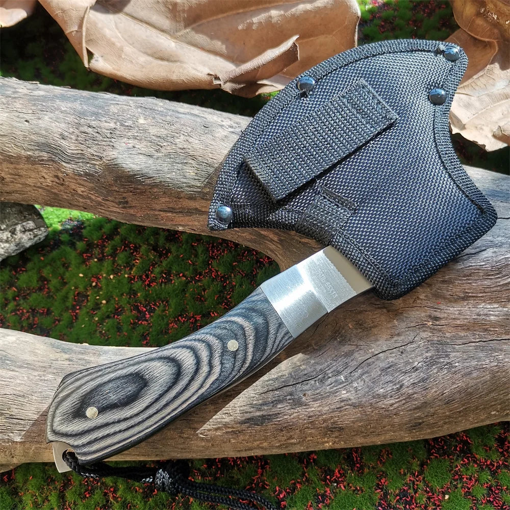 Doom Blade Wooden Handle Stainless Steel Camping Survival Axe