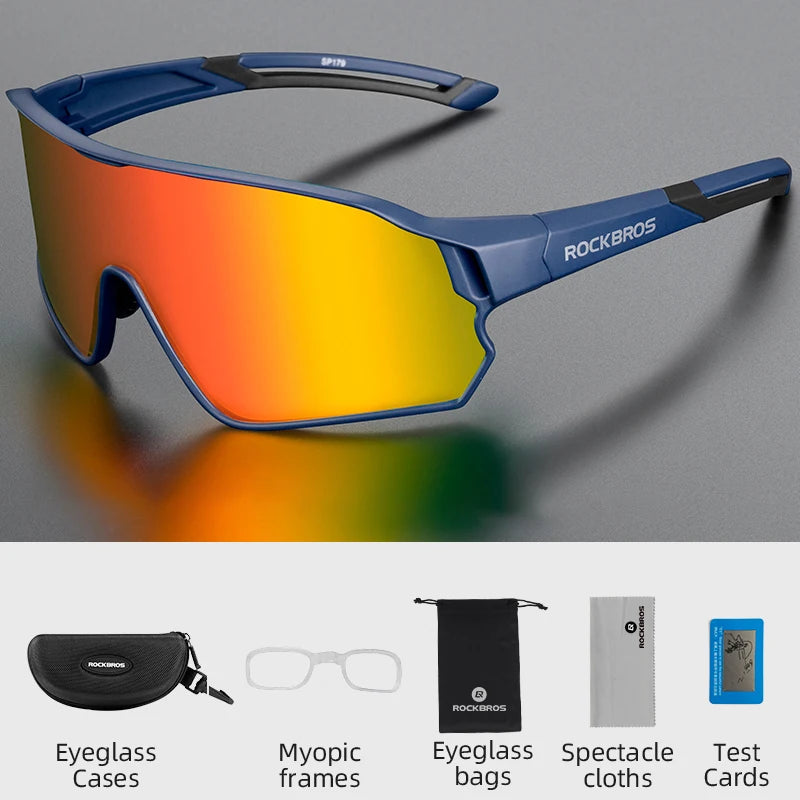 Rockbros Polarized Cycling Glasses Ultralight UV400 Sport Sunglasses