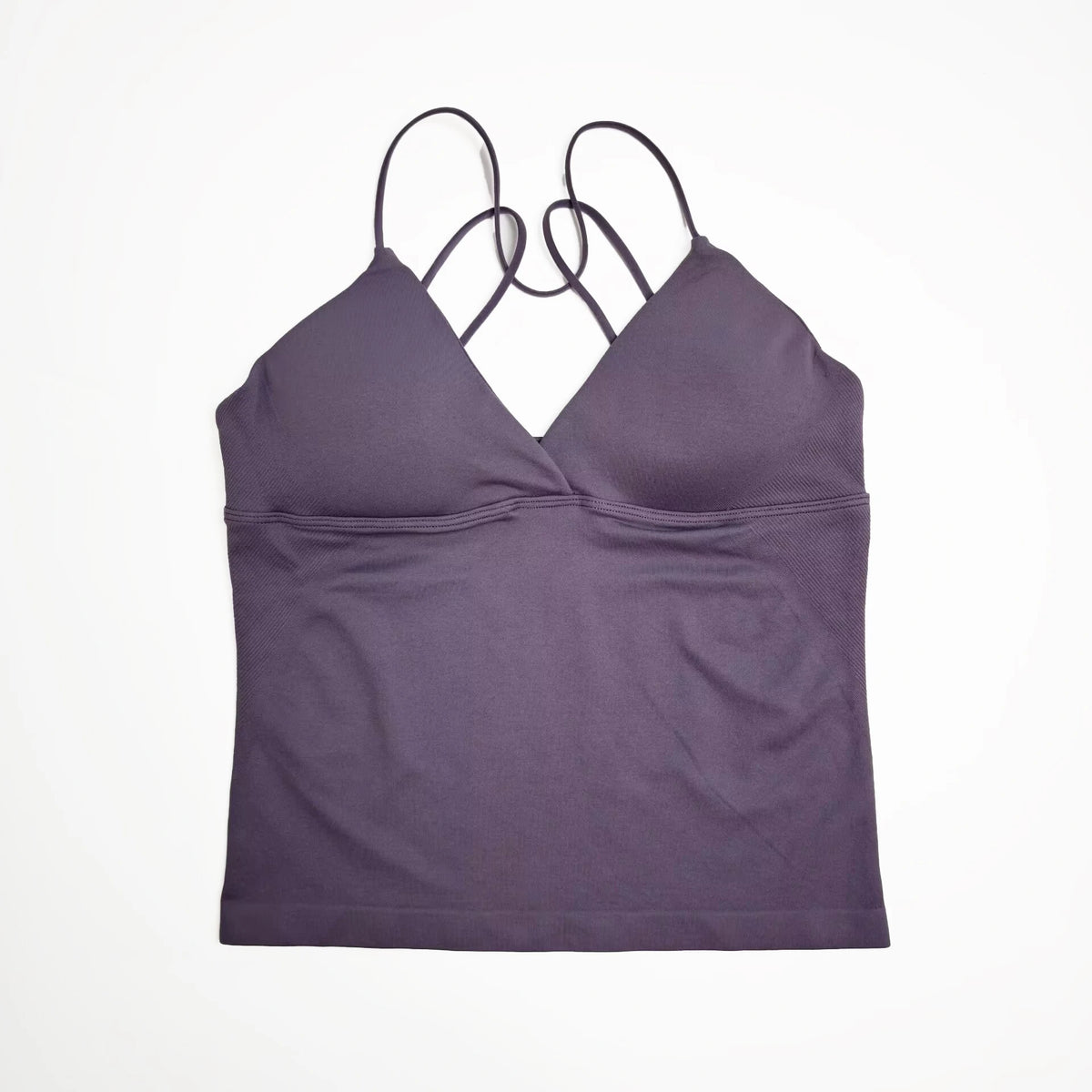NCLAGEN Seamless Twist Front Longline Workout Tank Top
