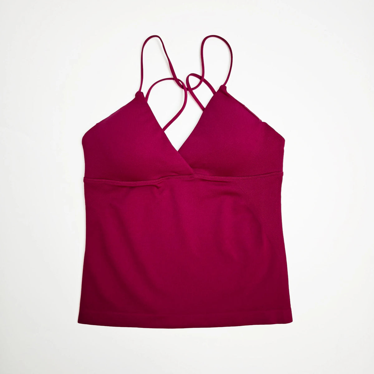 NCLAGEN Women Seamless Twist Front Longline Yoga Workout Tank Top