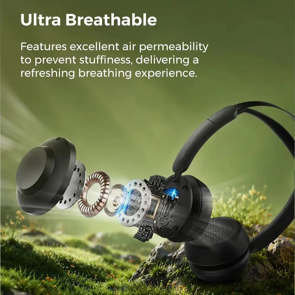 Nuroum Wireless Bluetooth Headset With Active Noise Cancellation Mic