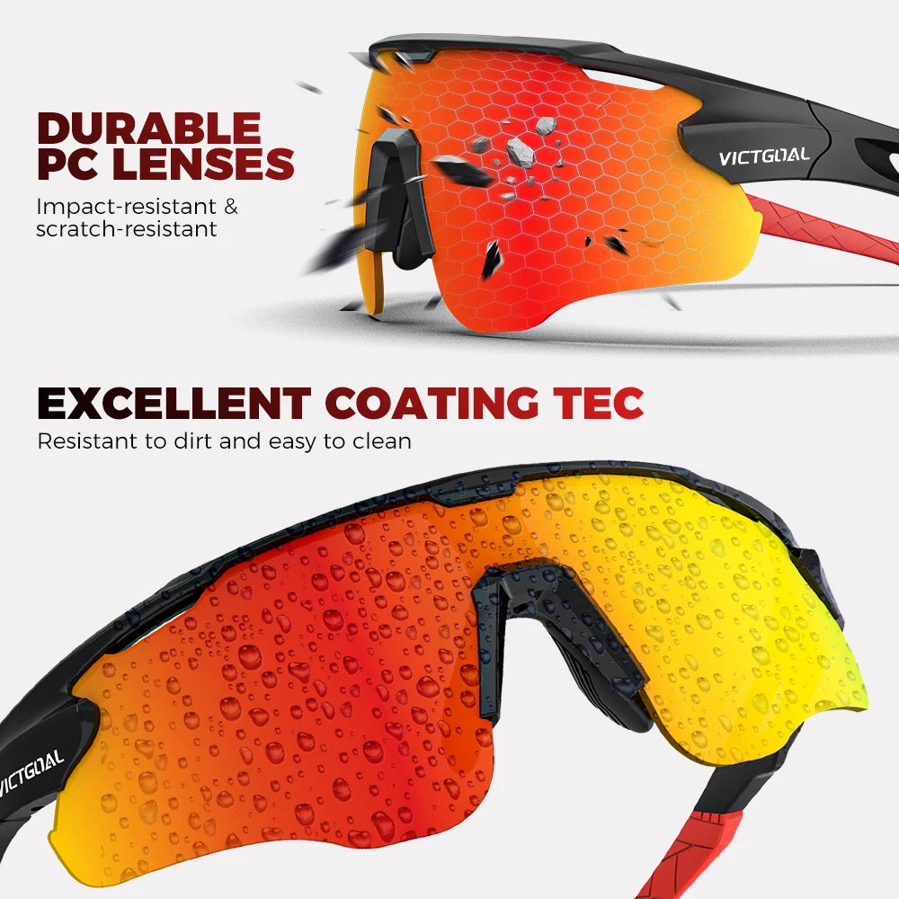 Victgoal Photochromic Cycling Sunglasses UV400 Protection Windproof TR90 Frames