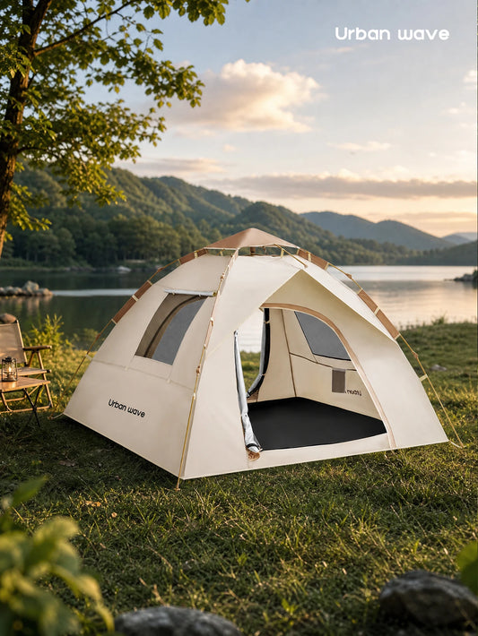 Automatic Pop Up Camping Tent Windproof Waterproof Family Shelter