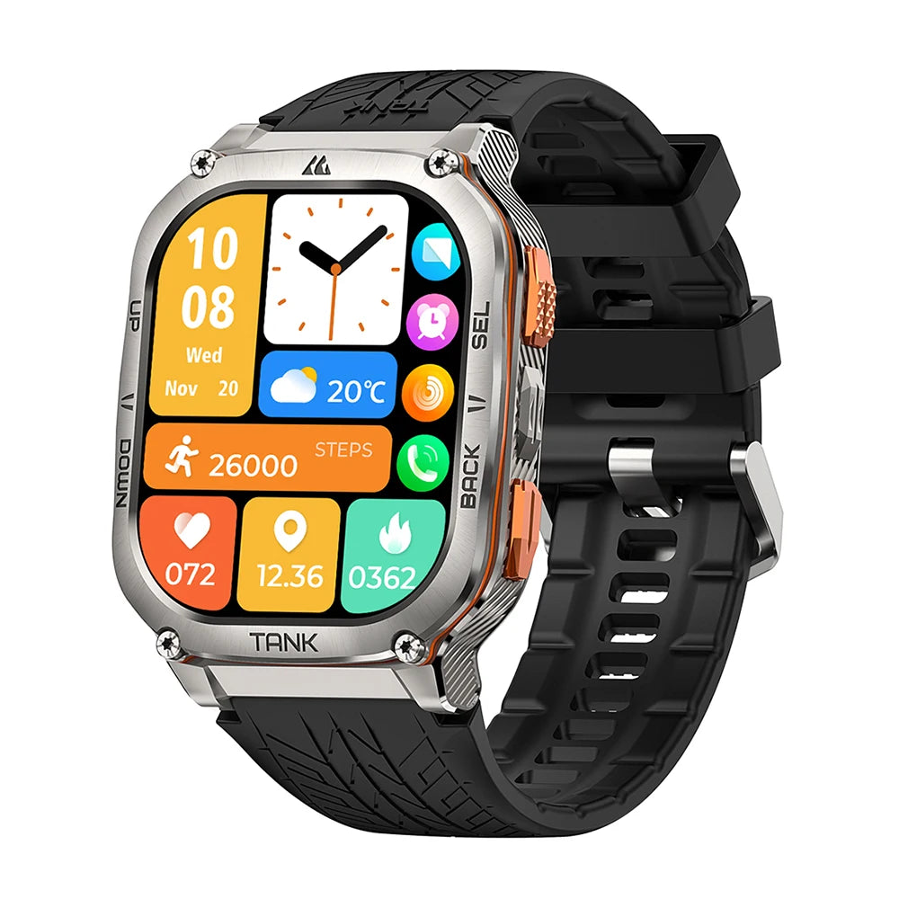 Kospet Tank M3 Ultra Gps Smartwatch Stainless Steel Waterproof Monitor