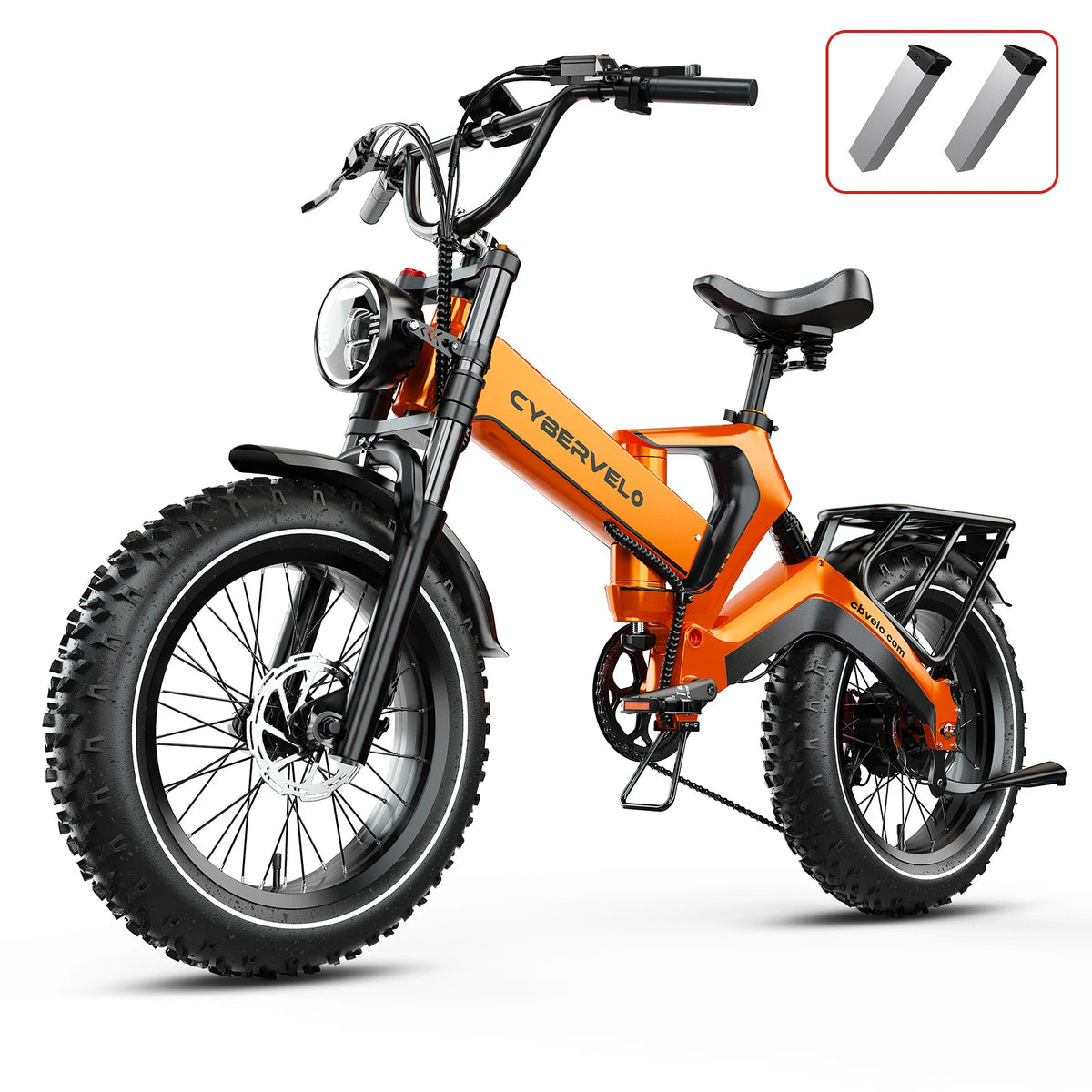 Cybervelo Foldable Electric Bike With 2000W Motor And 48V Battery