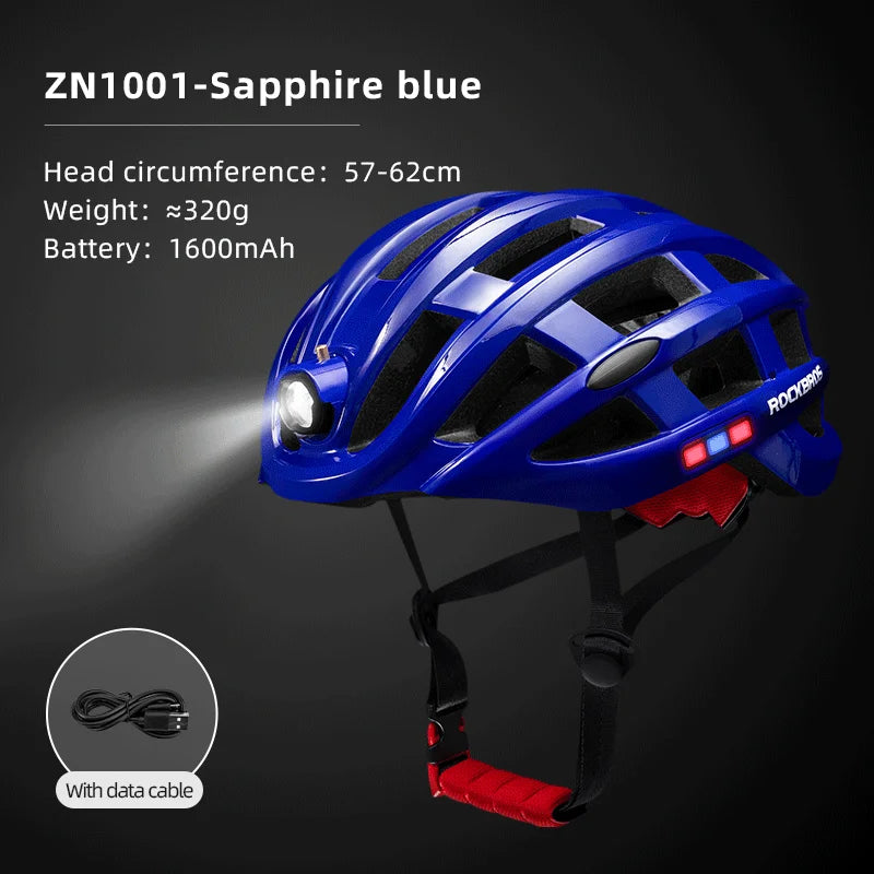 Rockbros Ultralight LED Cycling Helmet With Bright Front Light