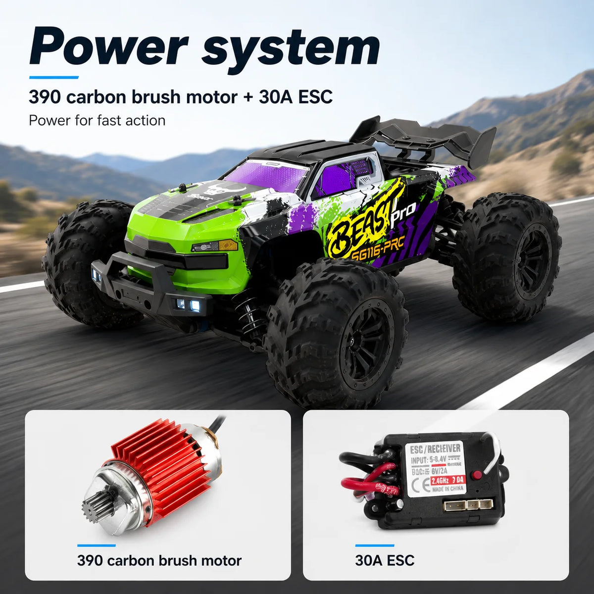 ZNLYRION RC Buggy Four Wheel Drive Off Road Racing Truck