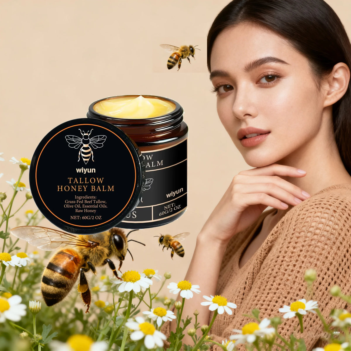 WIYUN Bee Venom Face Cream Moisturizing Anti Aging Firming Balm
