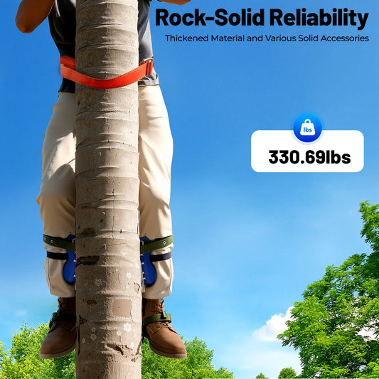 Heavy Duty Steel Tree Climbing Spike Safety Gear Set