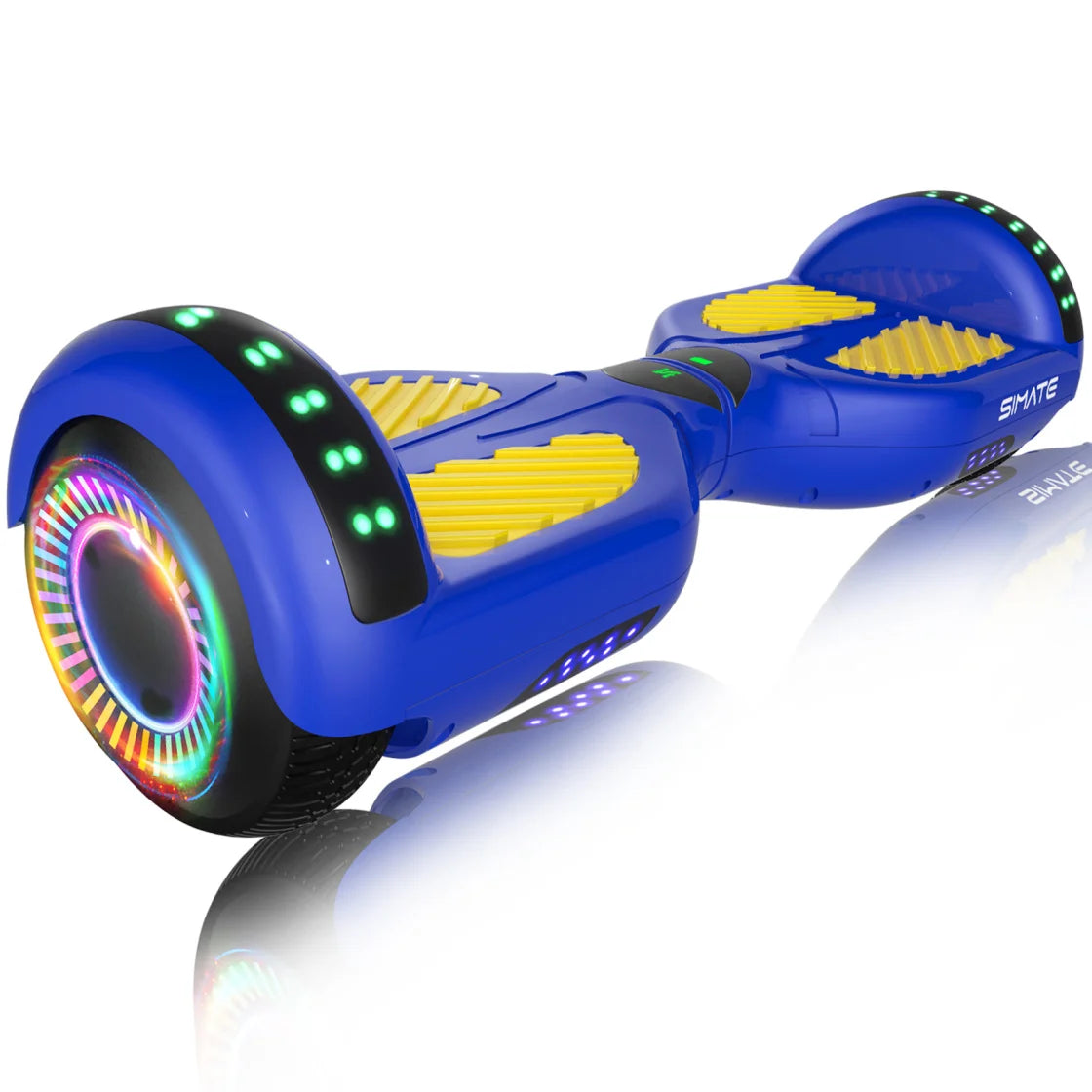 Simate Self Balancing Hoverboard With Bluetooth Speaker And LED Lights