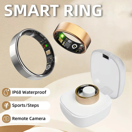 Waterproof Smart Ring Monitoring Heart Rate Blood Pressure And Bluetooth