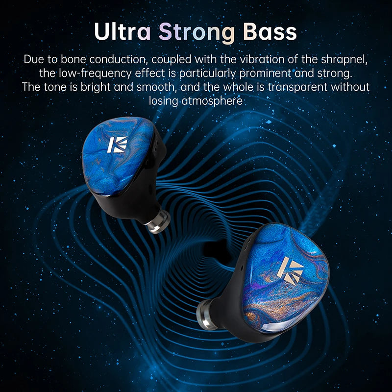 KBEAR KB02 Hybrid Driver IEM With Detachable 2Pin Cable