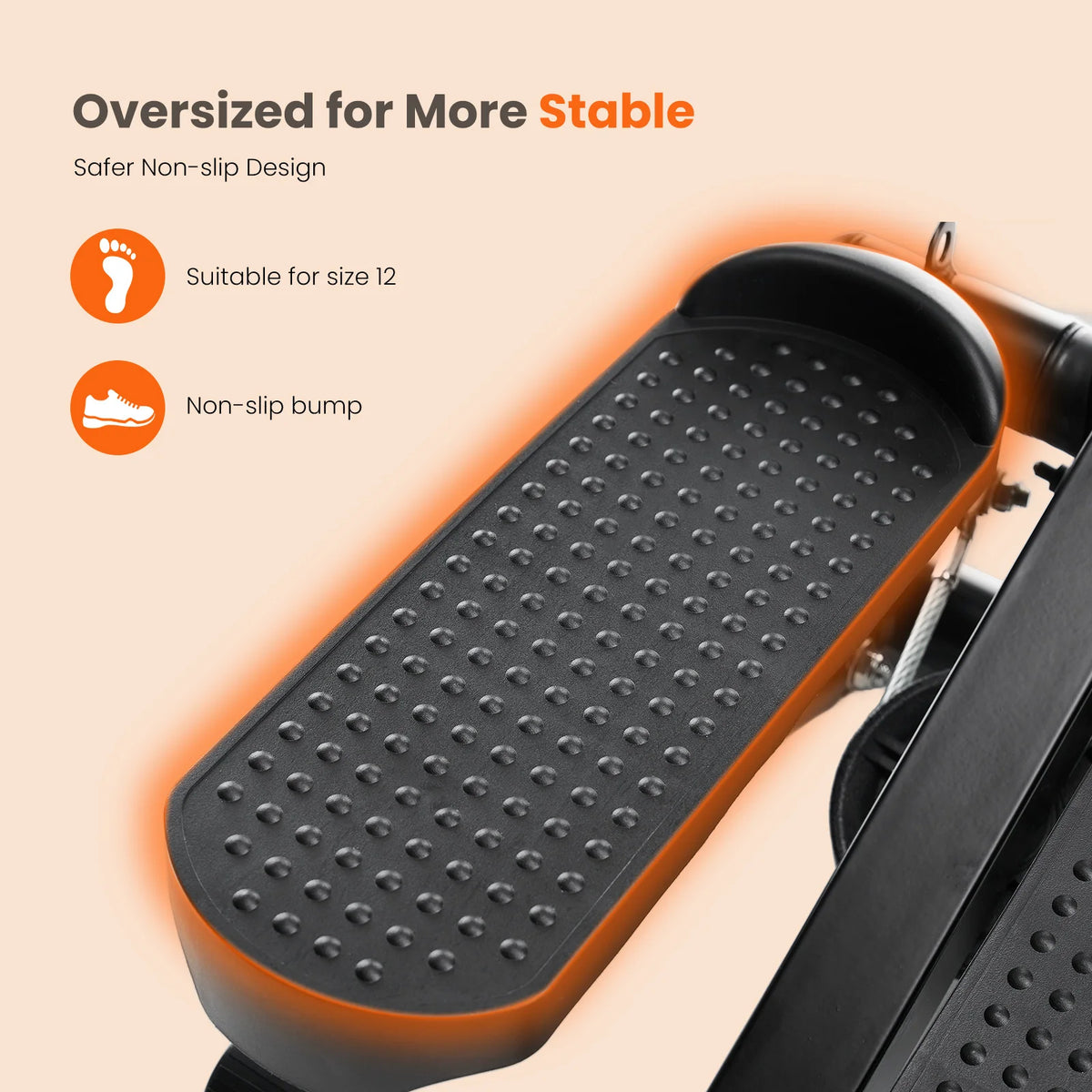 JHK Hydraulic Mini Stepper With Adjustable Resistance Bands