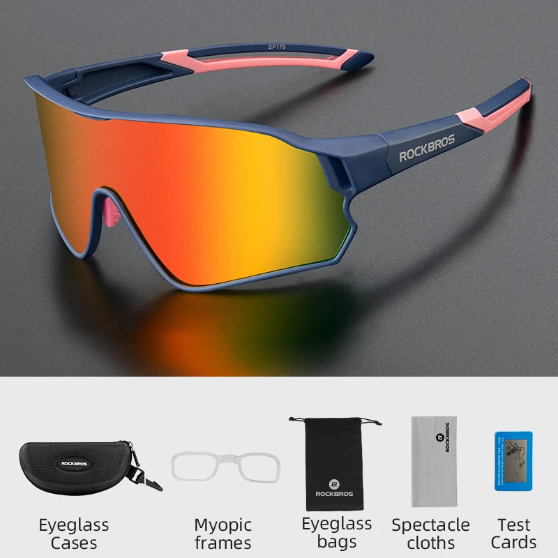 Rockbros Polarized Cycling Glasses Ultralight UV400 Sport Sunglasses