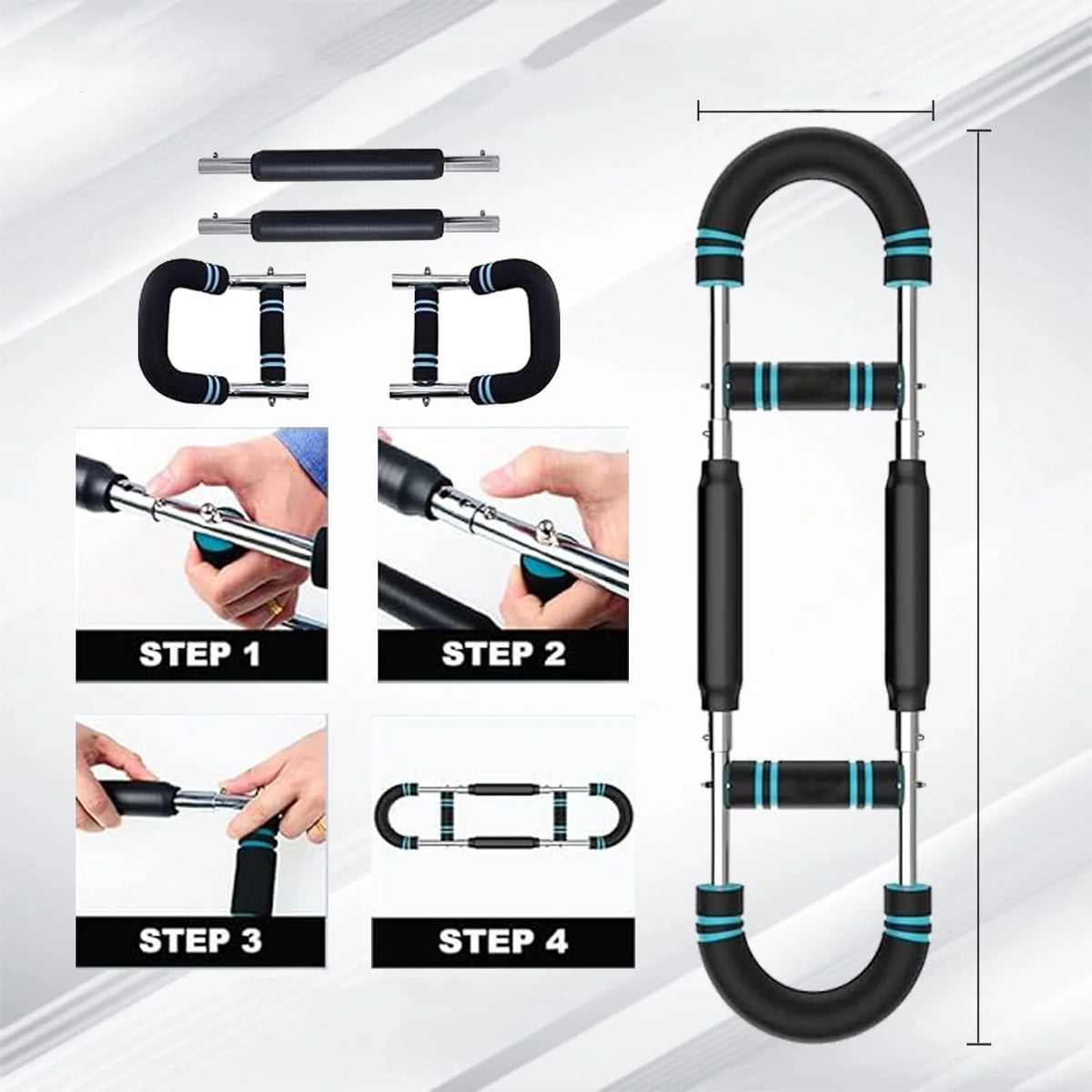 Adjustable Detachable Arm Trainer With Resistance Bands Chest Expander