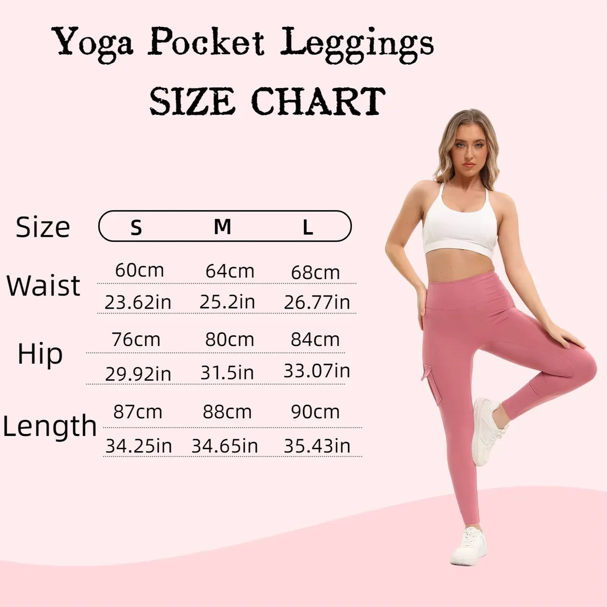 Women High Waist Gym Leggings With Pockets And Stretch Fabric