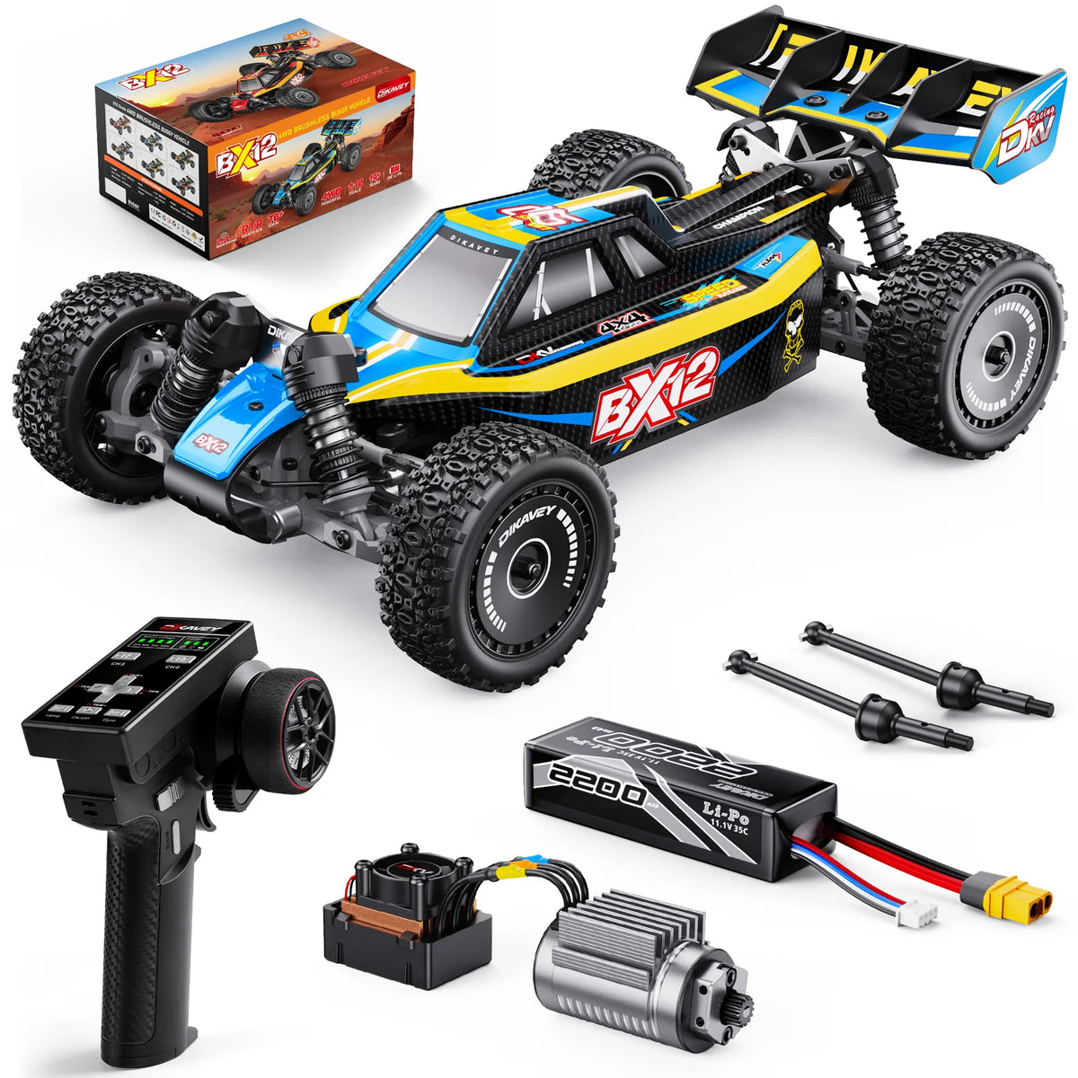 Dikavey Brushless 4X4 High Speed Remote Control Racing Car