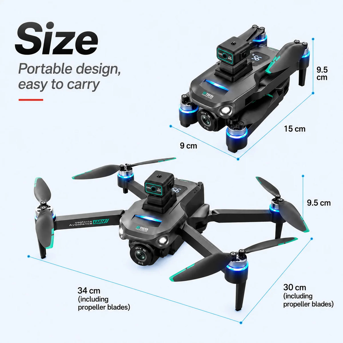 ZNLYRION S159 GPS Drone With 8K Camera 5G FPV Obstacle Avoidance