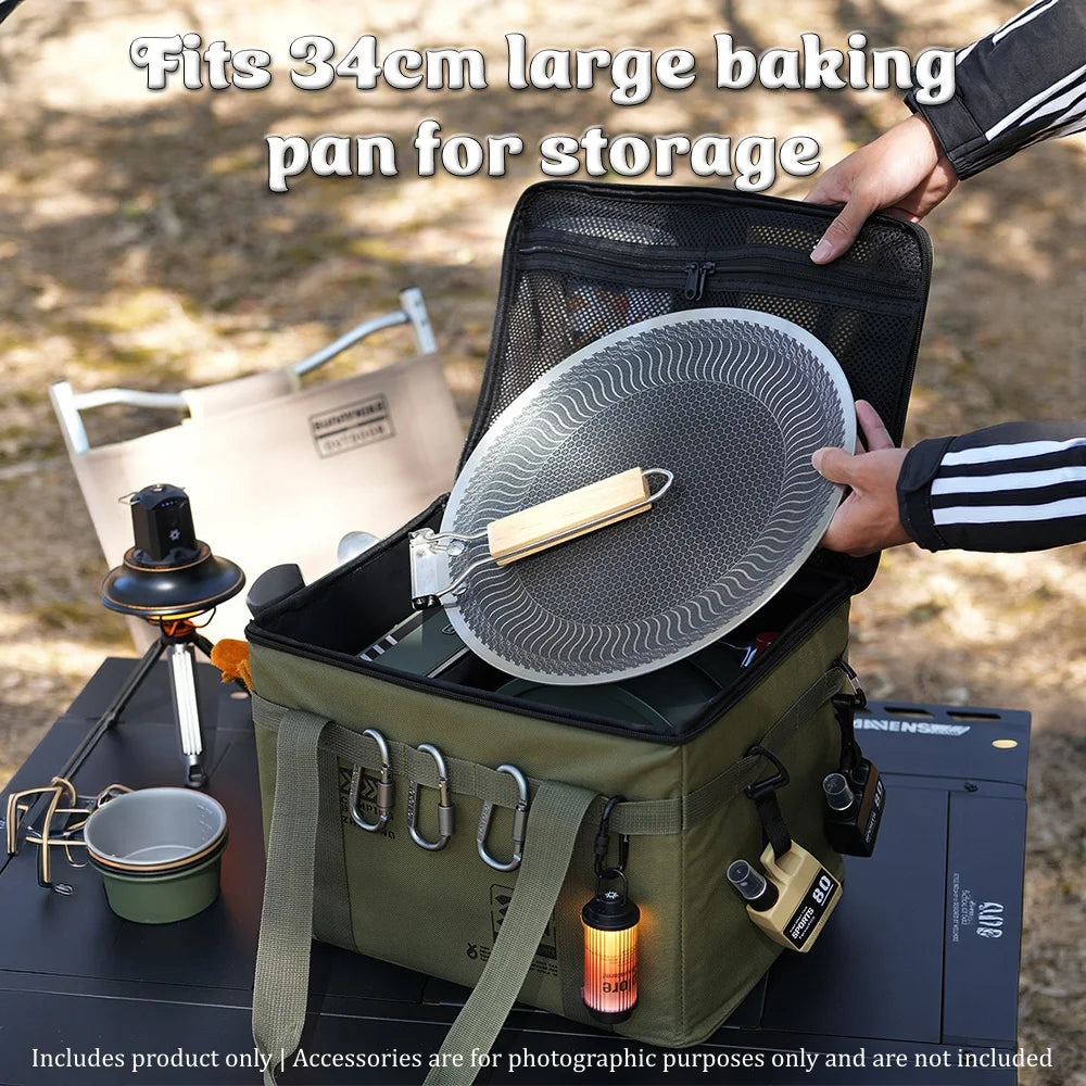 Heavy Duty Folding Camping Cookware Storage Bag Organizer