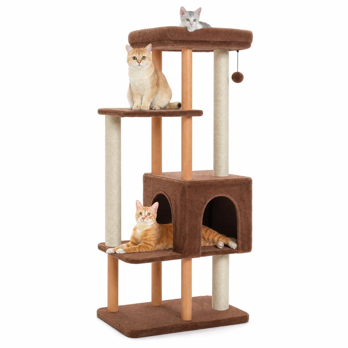 PAWZ Road Indoor Cat Tree With Sisal Scratching Posts