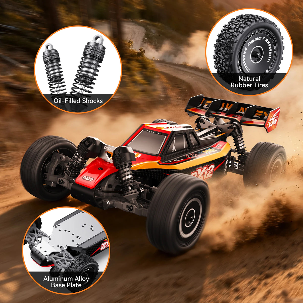 Dikavey Brushless 4X4 High Speed Remote Control Racing Car