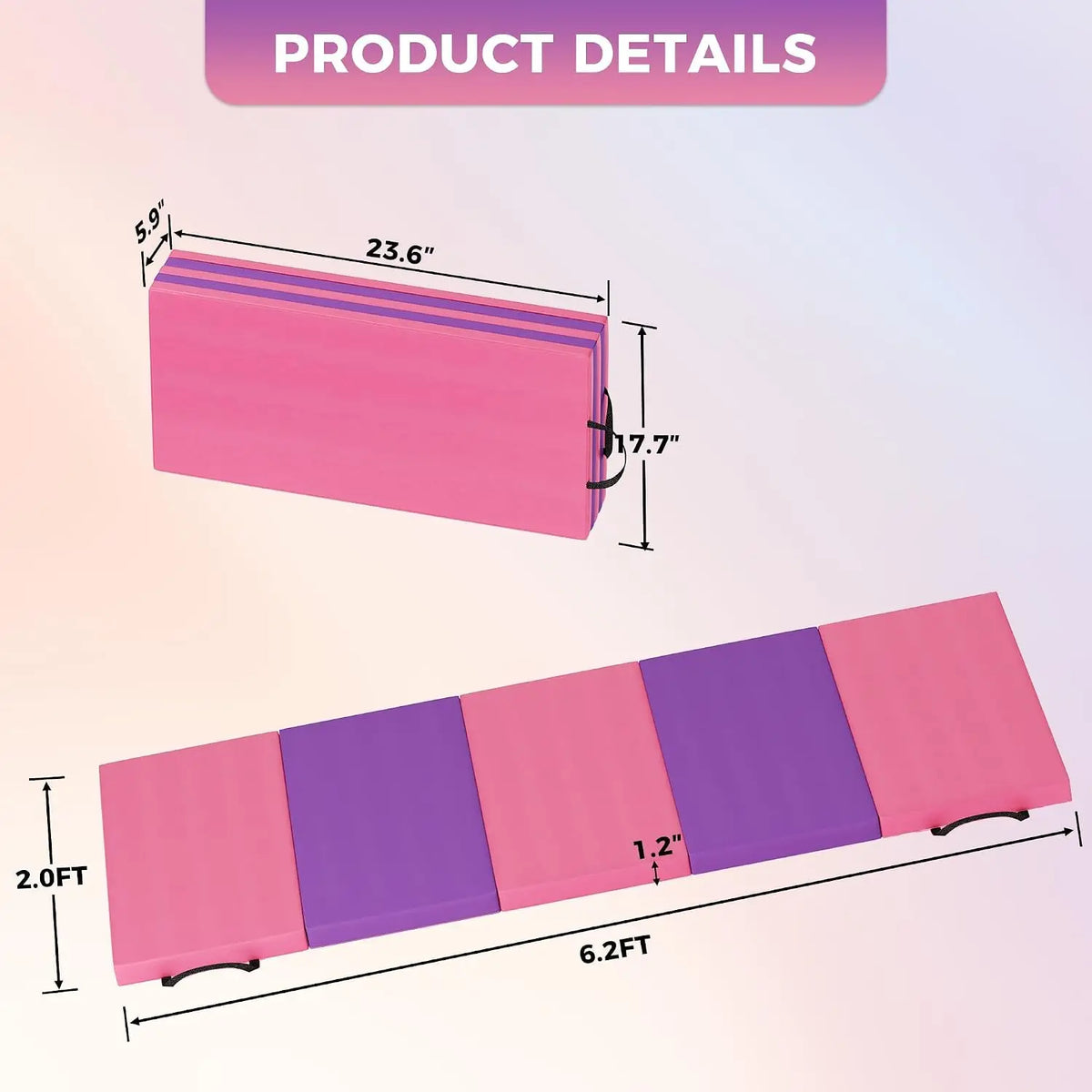 Foldable High Density Foam Exercise Mat For Yoga And Gymnastics