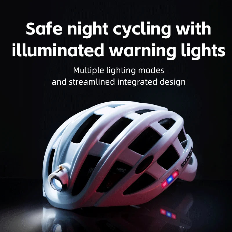 Rockbros Ultralight LED Cycling Helmet With Bright Front Light