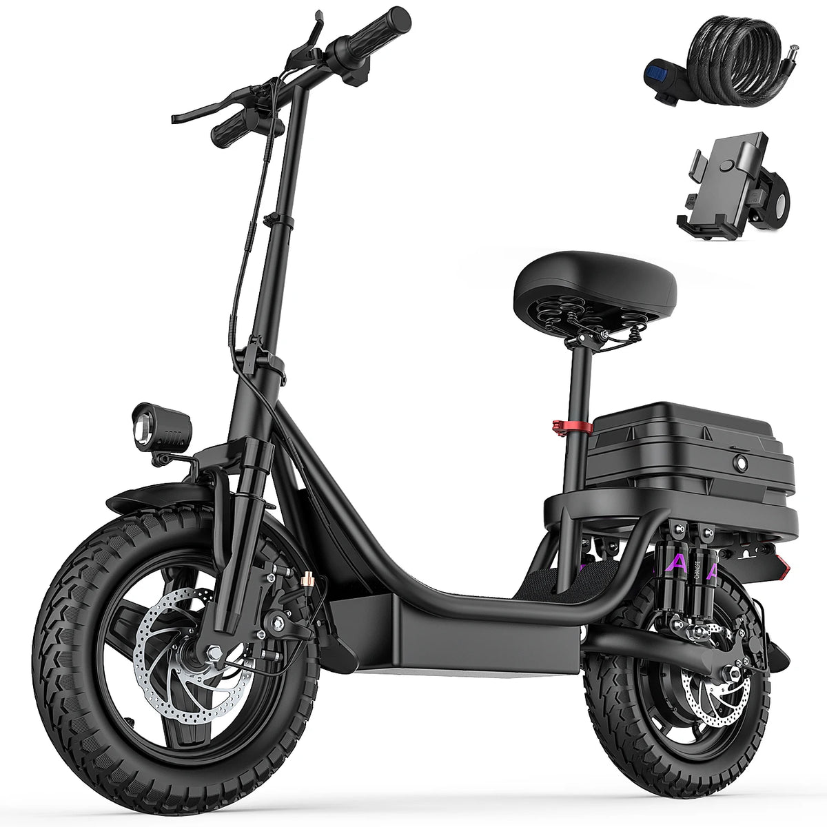UPlee GQ8 Folding Electric Bike 500W Motor 48V 15Ah Battery