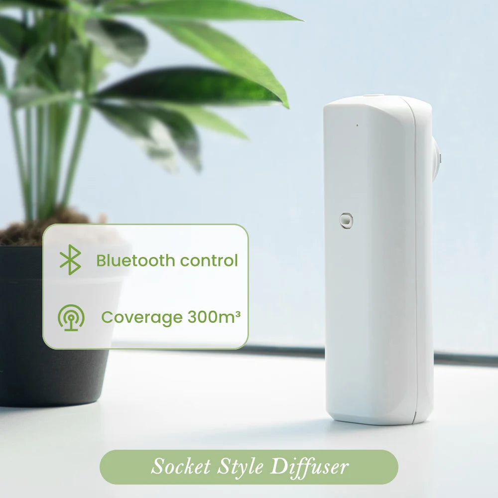 NAMSTE Portable Waterless Oil Diffuser Bluetooth Control Scent Air Machine Fragrance Scent Diffuser Plug-in Wall for Home Office