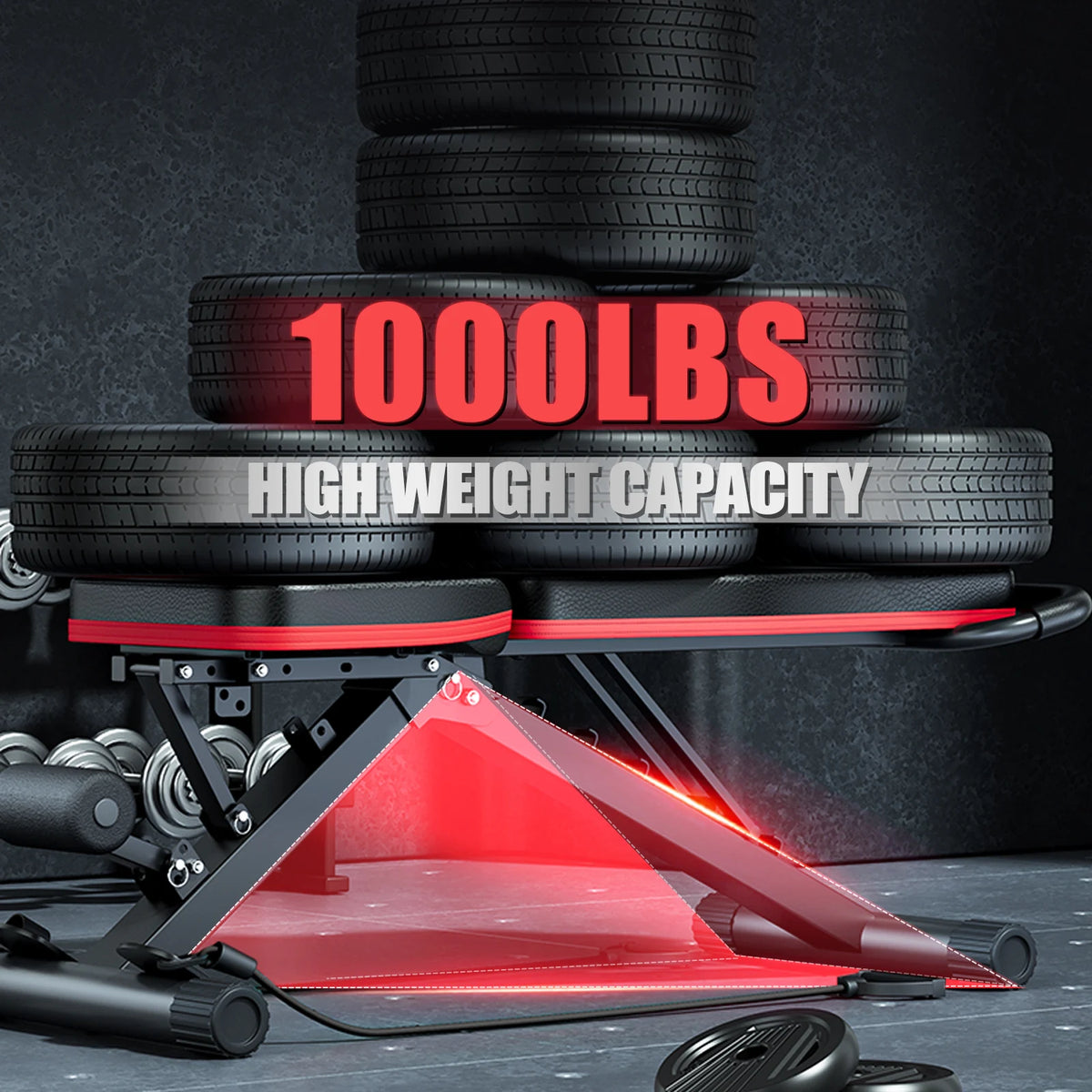 Adjustable Foldable Dumbbell Weight Bench For Full Body Workout