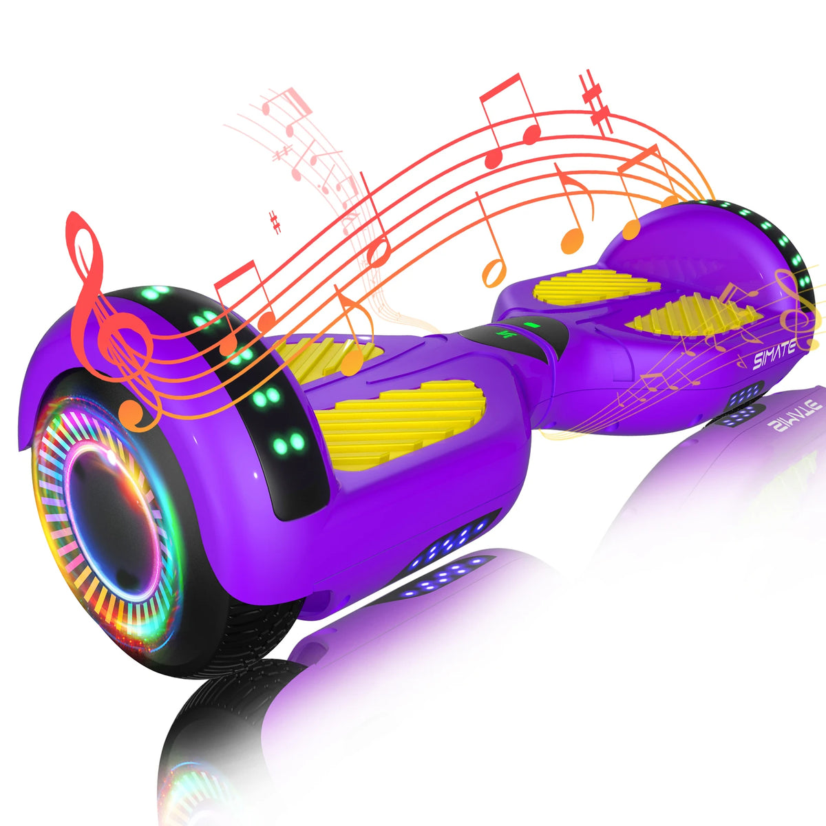 All Terrain Bluetooth Self Balancing Scooter Featuring LED Lights